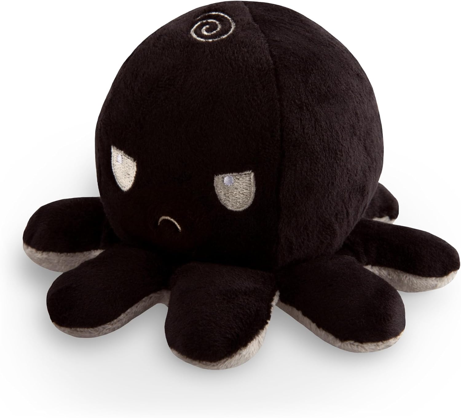 Omkeerbare Octopus Plushie - Paars + Blauw - Schattige Sensory Fidget knuffeldieren die je stemming laten zien, Boos Blauw + Gelukkig Paars, 4 inch