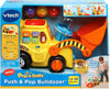 Pop-a-Balls Push & Pop Bulldozer | Bouwvoertuig Educatie Speelgoed voor kinderen van 1, 2, 3, 4 jaar