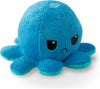 Omkeerbare Octopus Plushie - Paars + Blauw - Schattige Sensory Fidget knuffeldieren die je stemming laten zien, Boos Blauw + Gelukkig Paars, 4 inch