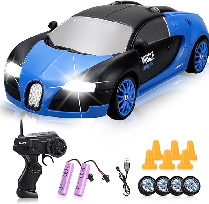 Bugatti met Afstandsbediening Auto Blauw l Hoge Snelheid  RC Auto l Jongens & Meisjes