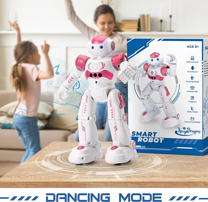 Robot met Afstandsbediening Roze l voor Kinderen 4 5 6 7 8 Jaar l Jongens & Meisjes