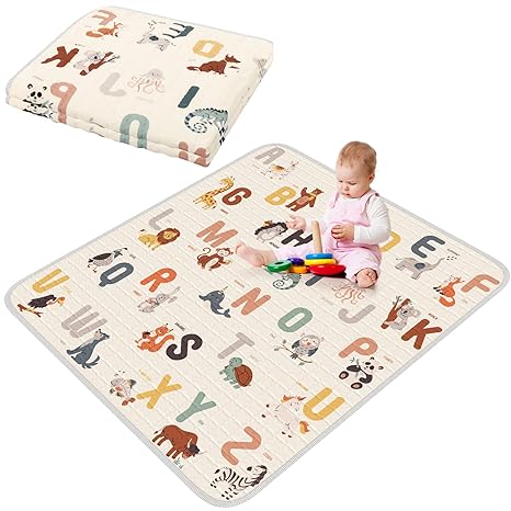 BabyMat Pro l Dieren Baby Speelmat Afwasbaar en Anti Slip voor Baby