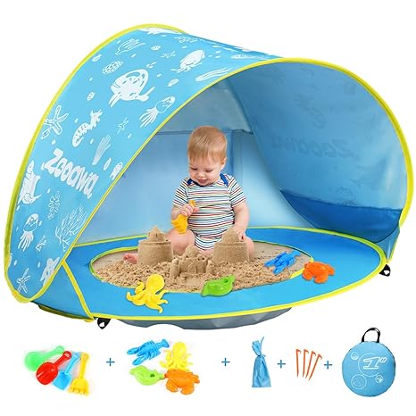 Baby Strandtent V2 l Pop Up Tent Luifel Zon Schuilplaats voor Baby's