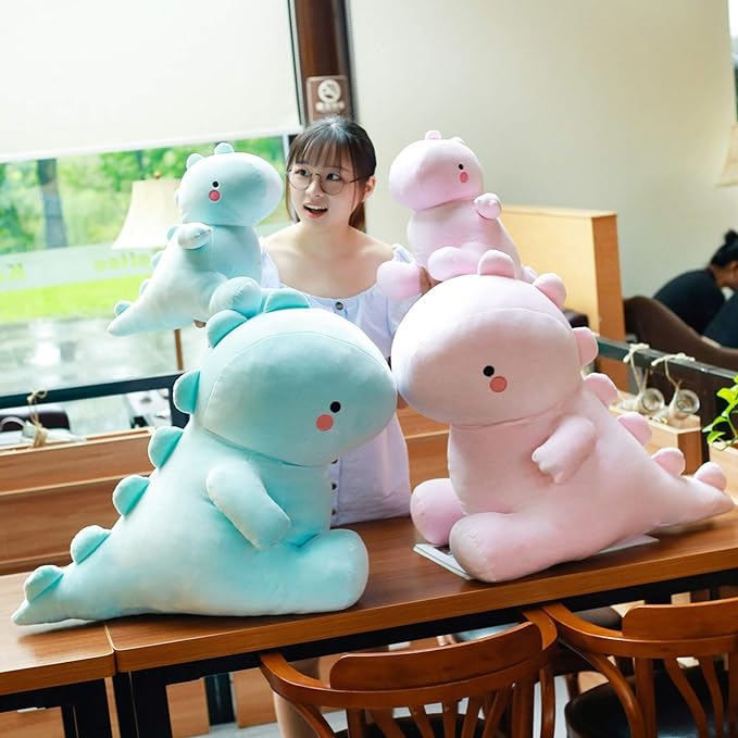 Schattige Roze Dinosaurus Knuffel Voor Baby's & Peuters - Meisjes & Jongens