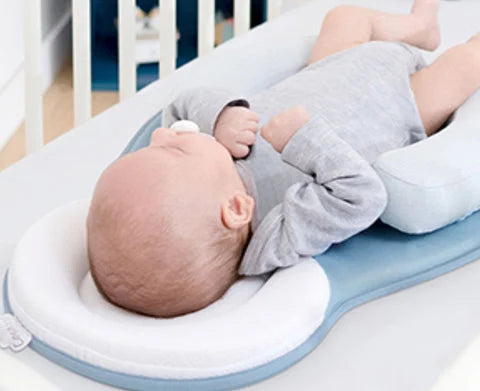 SleepBaby+ l Draagbaar Baby bed l Anti-Vlakke Hoofd