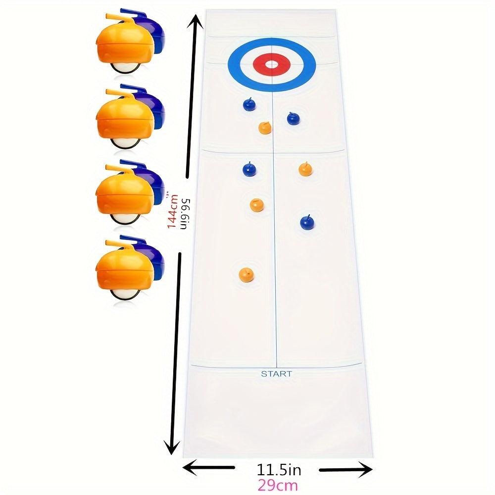 Tafel Curling Familie Bordspel | Shuffleboard Stenen Met 8 Rollers Spel Voor Kinderen En Volwassenen