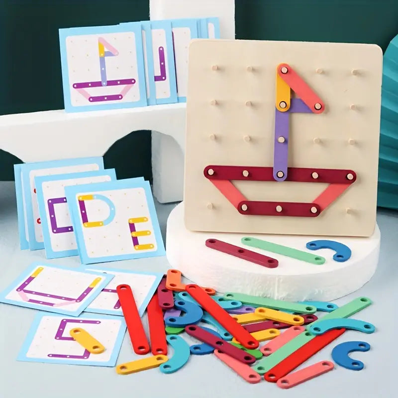 Montessori Creatief Pegboard Puzzel voor Kinderen