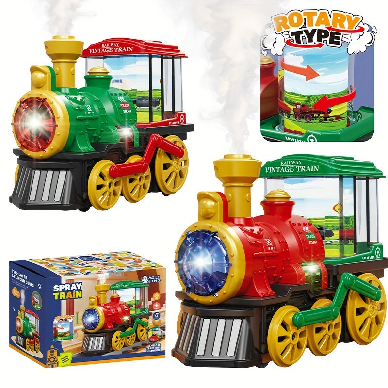 Interactieve Stoomtrein Speelgoed | Elektrische Locomotief met Rook, Licht & Geluid | Perfect Cadeau voor Kinderen 3-5 Jaar