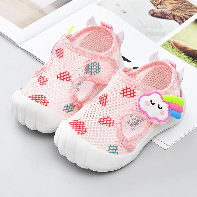 Ademende Baby Schoentjes met Anti Slip voor Lente en Zomer l Comfy & Sneakers