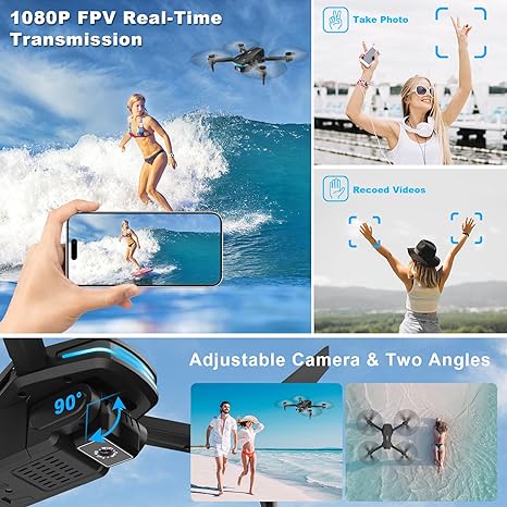 Drone met camera 1080P HD FPV Opvouwbare Drone voor Beginners en Kinderen