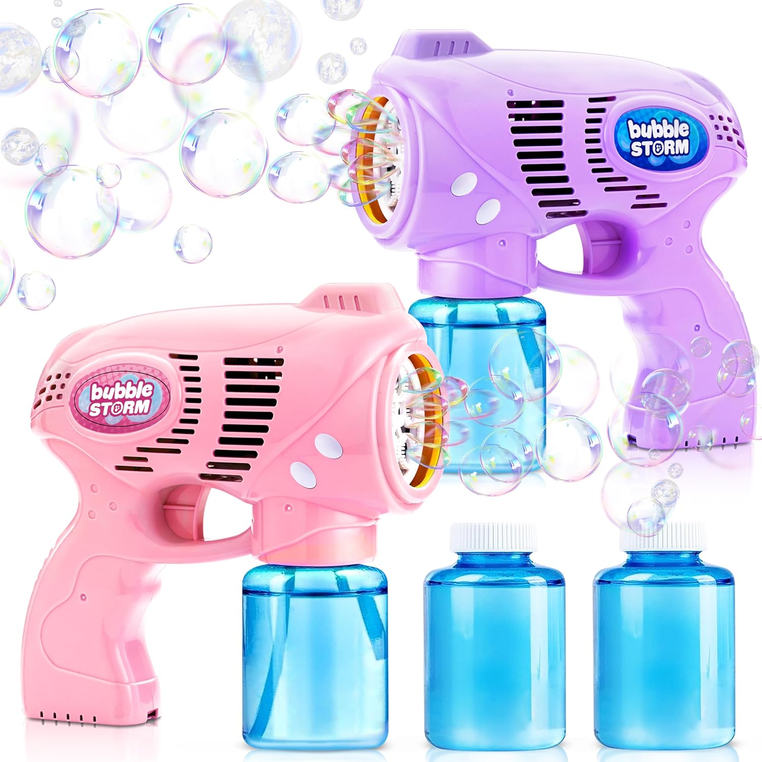 Kinder Bubbelpistool, navuloplossing, Bubbelpistolen Kinderen 4-8, Bubbel Machine Pistool voor Peuters 1-3, Bubbelpistool Blaster Speelgoed Buiten