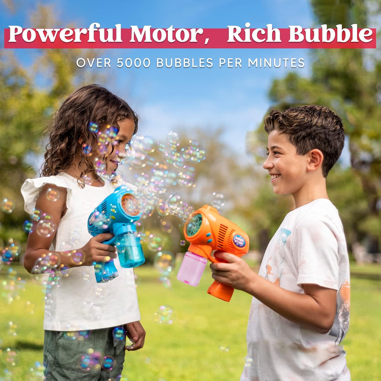 Kinder Bubbelpistool, navuloplossing, Bubbelpistolen Kinderen 4-8, Bubbel Machine Pistool voor Peuters 1-3, Bubbelpistool Blaster Speelgoed Buiten