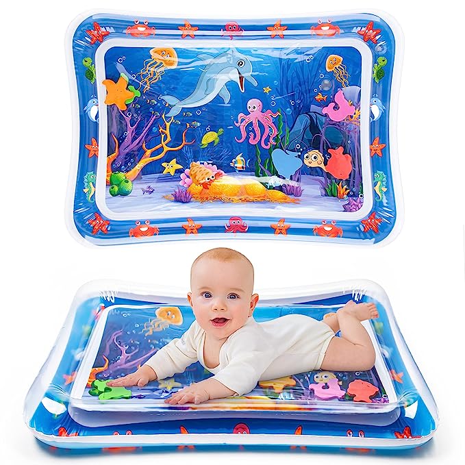 AquaInfant l Baby Water Speelmat met Bewegende Vissen l Peuters 3 tot 12 maanden