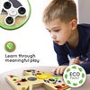 Montessori Vliegtuig Busy Board met Fidget Spinner, 14 LED's en Schakelaars