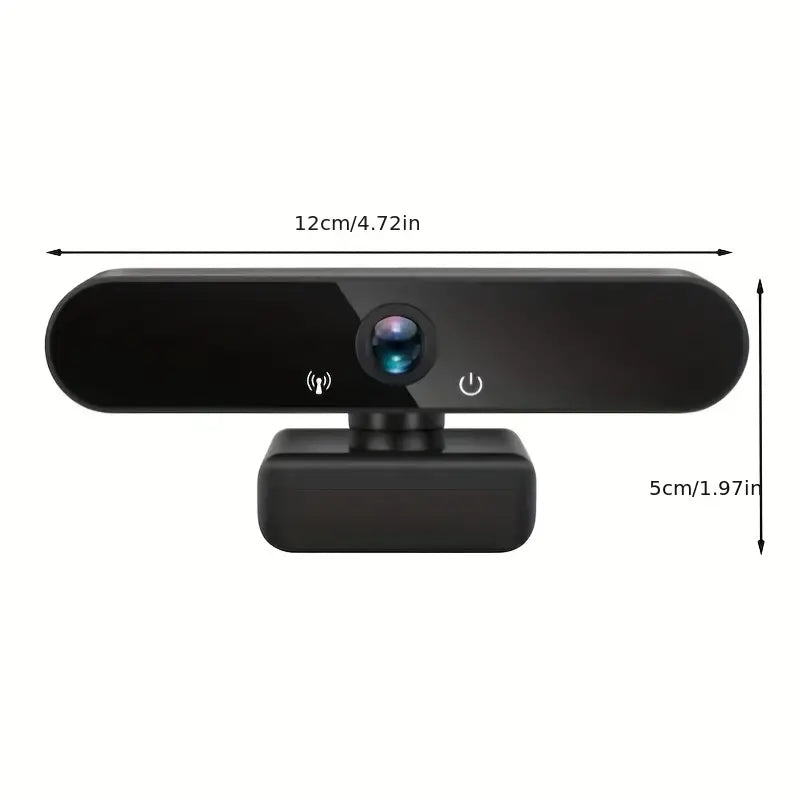 Webcam 1080p HD Zwart  l Wide Angle l Computer Camera l Built-in Microfoon