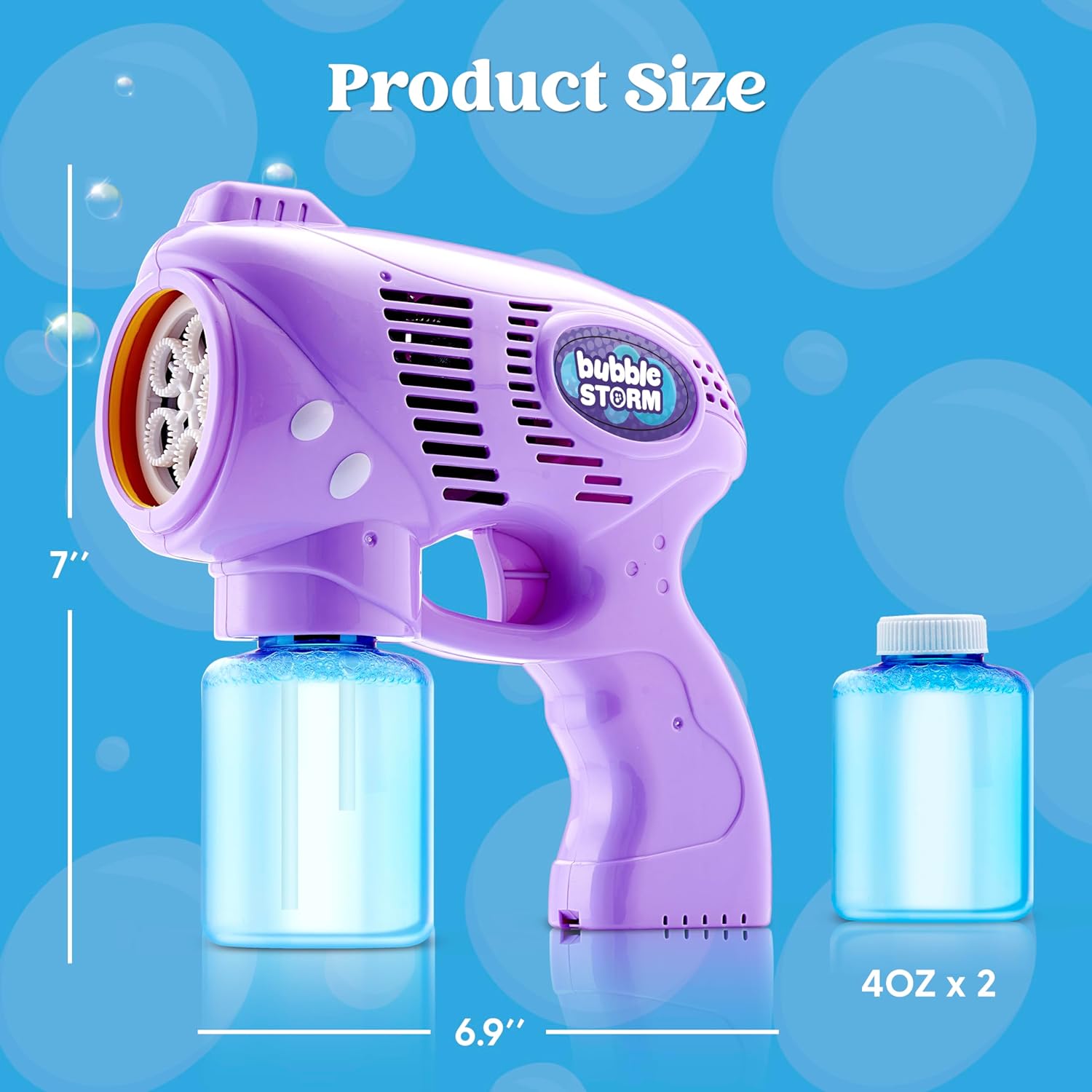 Kinder Bubbelpistool, navuloplossing, Bubbelpistolen Kinderen 4-8, Bubbel Machine Pistool voor Peuters 1-3, Bubbelpistool Blaster Speelgoed Buiten