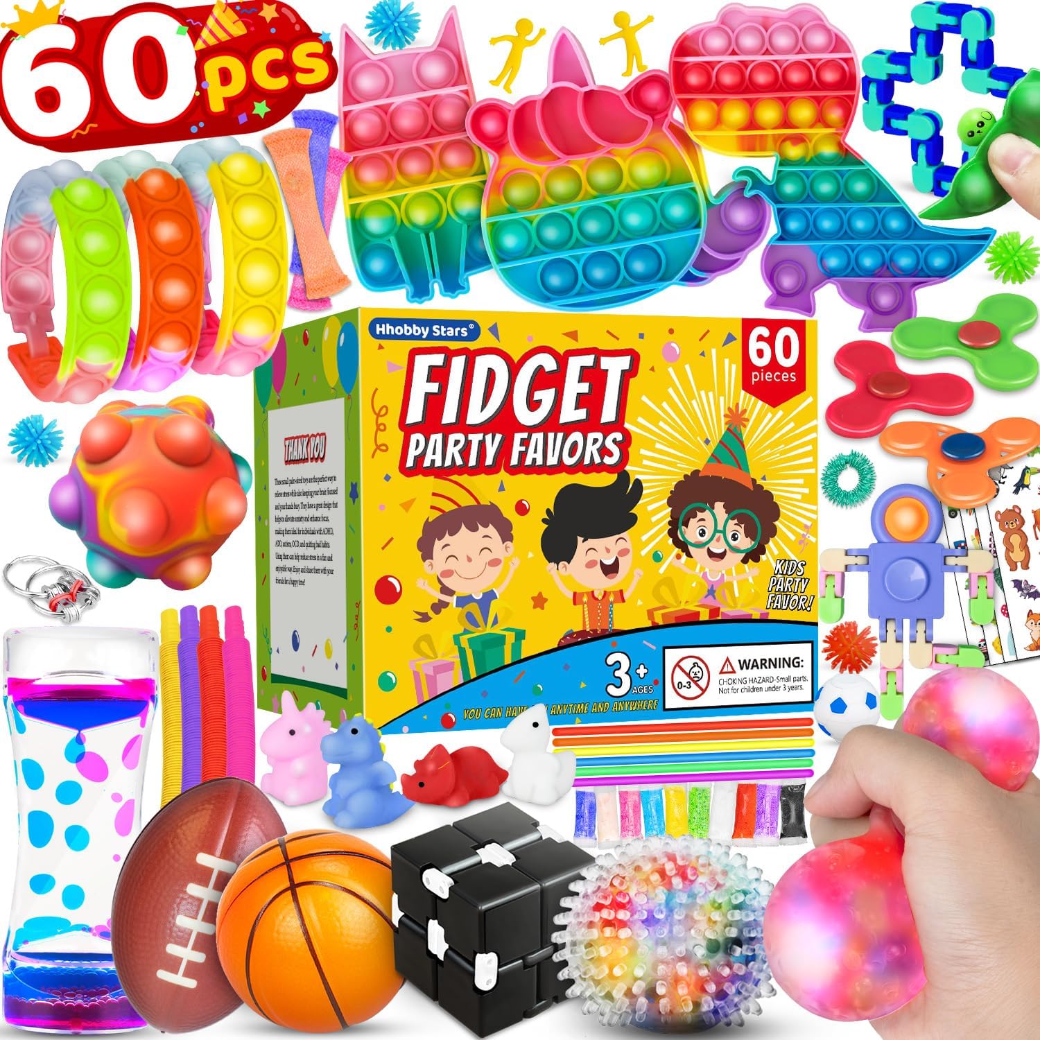 Fidget Speelgoed Pakket, Feestartikelen voor Kinderen (Stress verminderend Speelgoed)