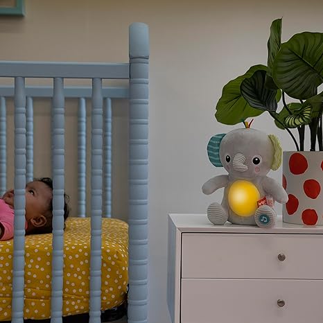 Baby Olifant Knuffeldier Met Muziek en Gekleurde Lampen