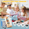 Piano Busy Board & Prik bord met 6 LED en Knoppen l Baby Montessori Speelgoed 6, 12, 24 Maanden en ouder