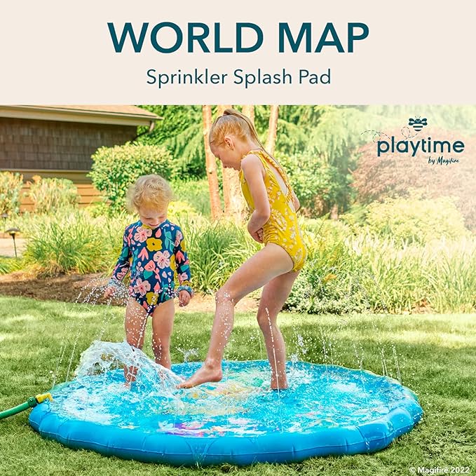 Speeltijd Water Mat (150 CM) voor Peuters 1 tot 3 Jaar