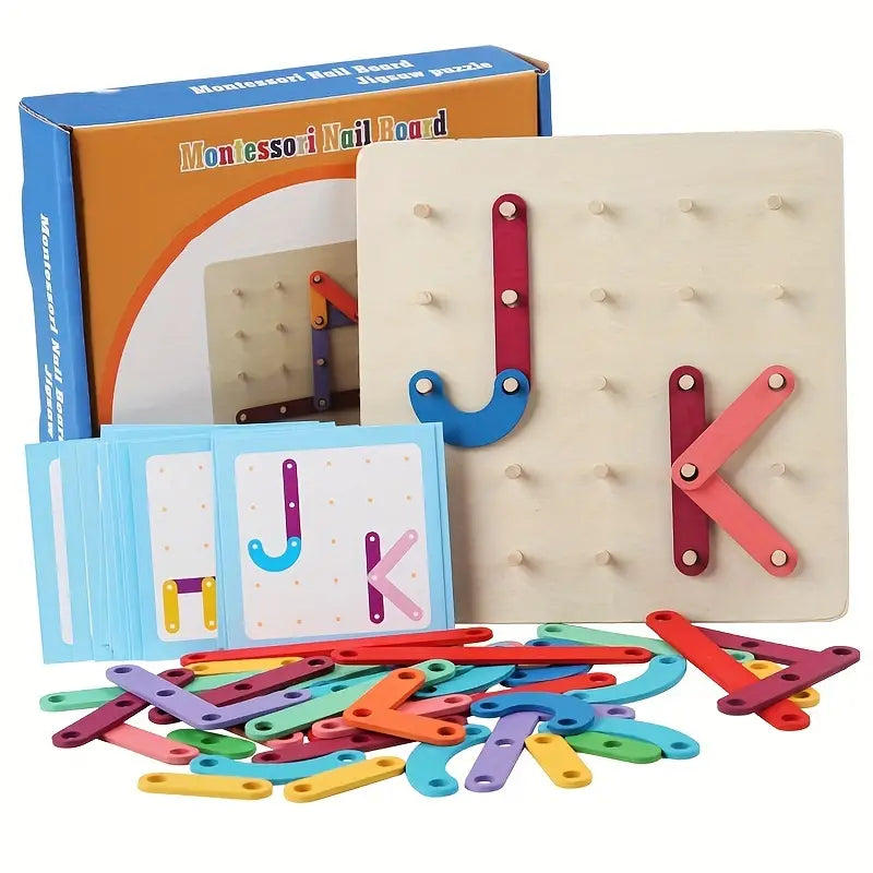 Montessori Creatief Pegboard Puzzel voor Kinderen