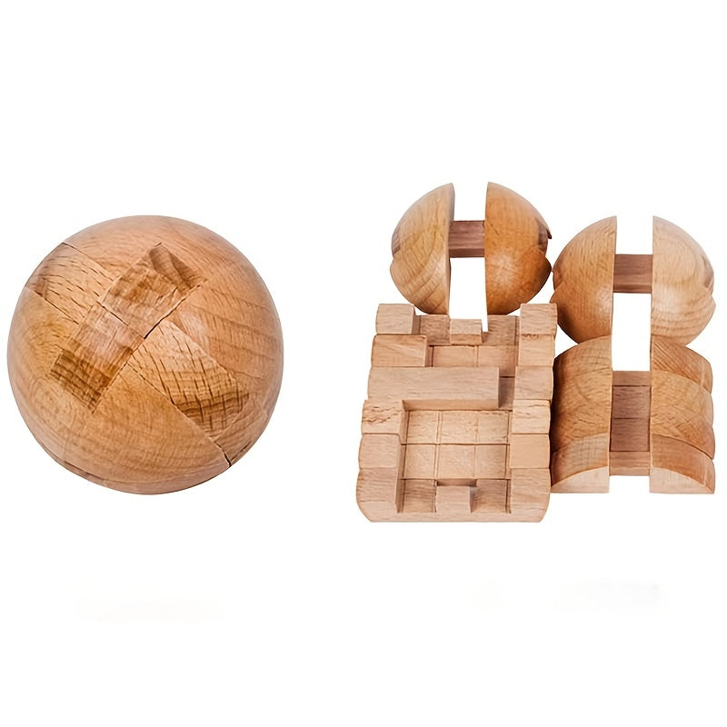 Houten Puzzel Magische Bal Breinbreker Speelgoed | Intelligentie Spel Balpuzzel Kerstcadeau