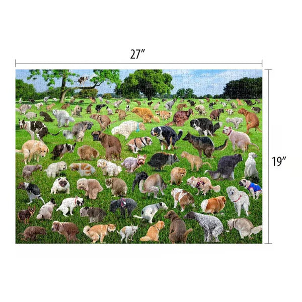 1000 Stukjes Hond Puzzel voor Volwassenen | Grappig Poepende Puppies Design, Premium Kwaliteit met HD Afdruk | Ideaal Cadeau & Woondecoratie