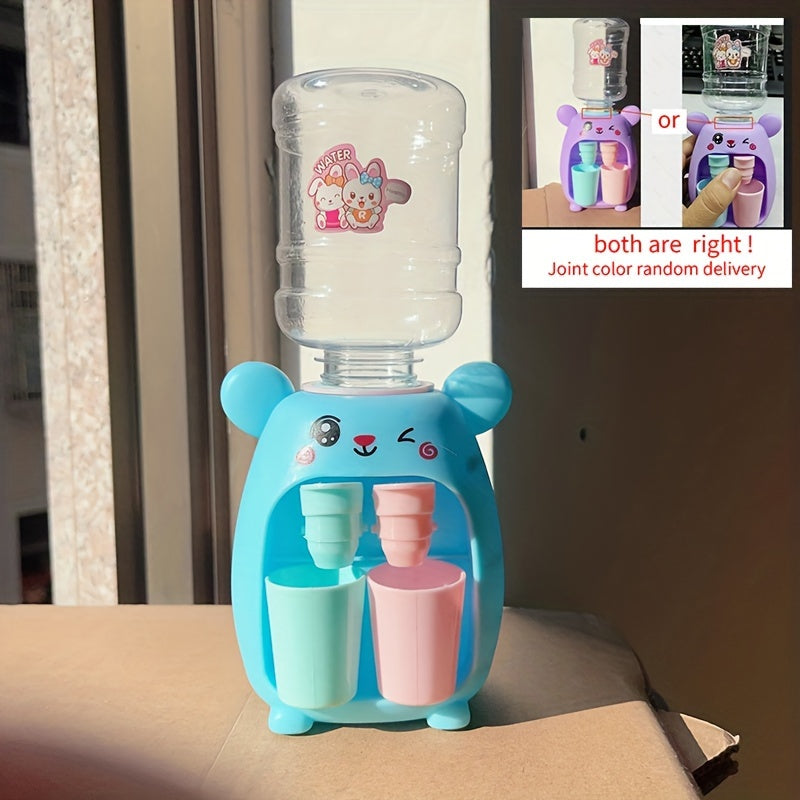 Waterdispenser Speelset voor Kinderen | Miniatuur Drinkfontein in de Vorm van een Beer met Bekers, Fantasierijk Keukenspeelgoed voor Kinderen van 3-6 Jaar