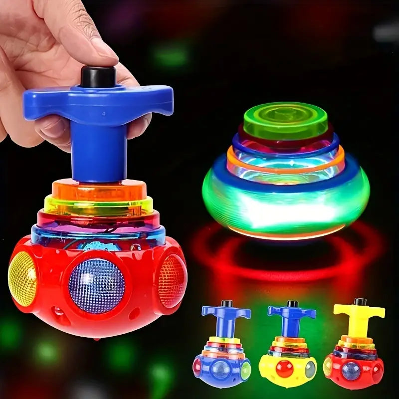 Kleurrijke Roterende Gyroscoop | LED Spinner met Muziek voor kinderen