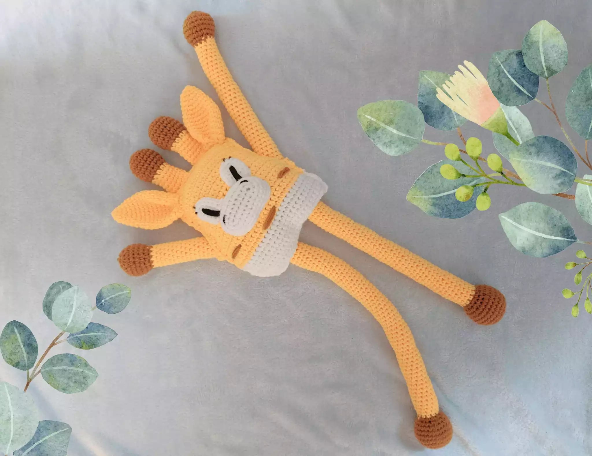 Baby Hangende Sensorische Speeltjes | Gehaakte Rekbare Kikker-, Konijn- en Giraffepatronen Montessori Knuffels voor Leeftijd 4 tot 12+ Maanden