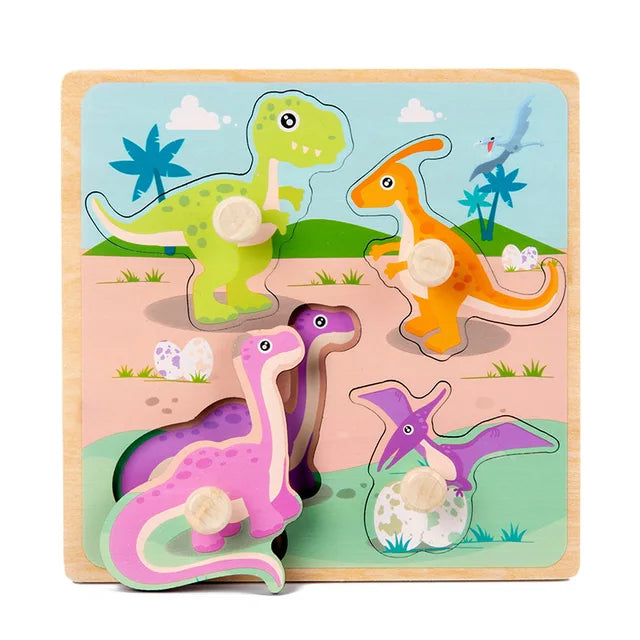 WoodGame l Montessori Baby Puzzels Houten l Kinderen 1, 2, 3+ Jaar