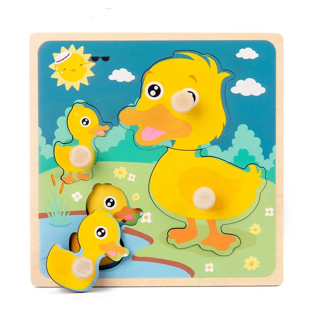 WoodGame l Montessori Baby Puzzels Houten l Kinderen 1, 2, 3+ Jaar