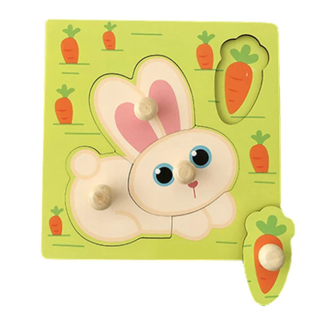 WoodGame l Montessori Baby Puzzels Houten l Kinderen 1, 2, 3+ Jaar