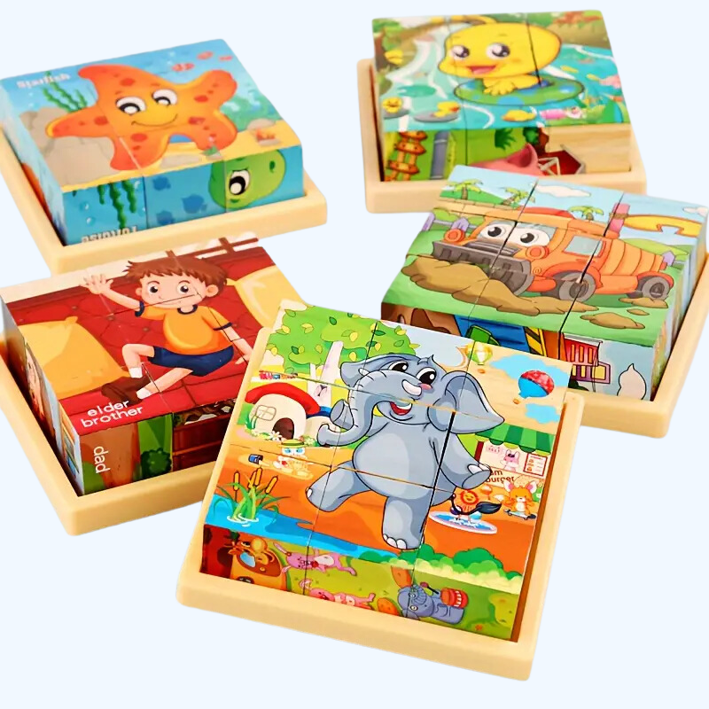 6 Zee Wereld Legpuzzels | Montessori Speelgoed voor Intelligentieontwikkeling en Educatieve Activiteiten voor Kinderen en Peuters