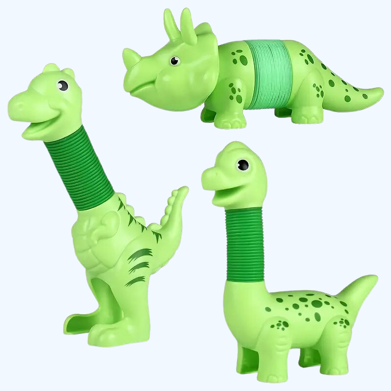 3-delige Dinosaurus Pop Tubes | Creatieve DIY T-Rex Sensorische Speeltjes voor Kinderen van 3-8 Jaar