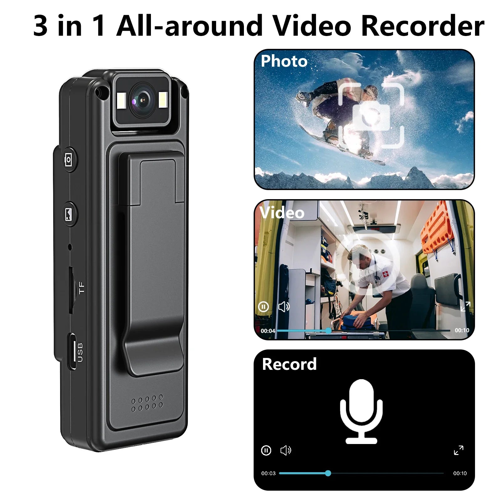 Mini draagbare wifi-camera | 1080P digitale videorecorder, draagbare miniatuurcamera met nachtzicht