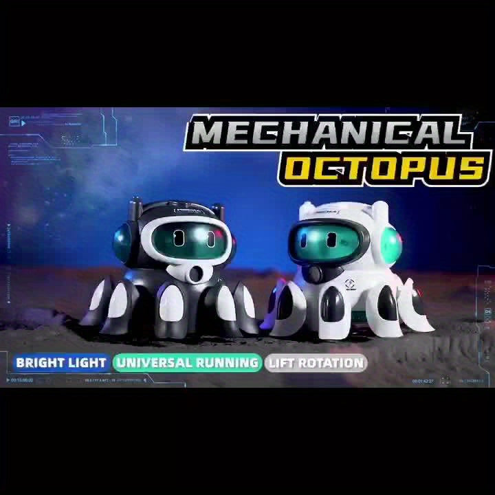 Schattige Octopus Robot Speelgoed - Mechanische Arm Robot met Sprayfunctie in Grijs/Wit | Leuk voor Feestjes & Cadeau voor Kinderen & Volwassenen