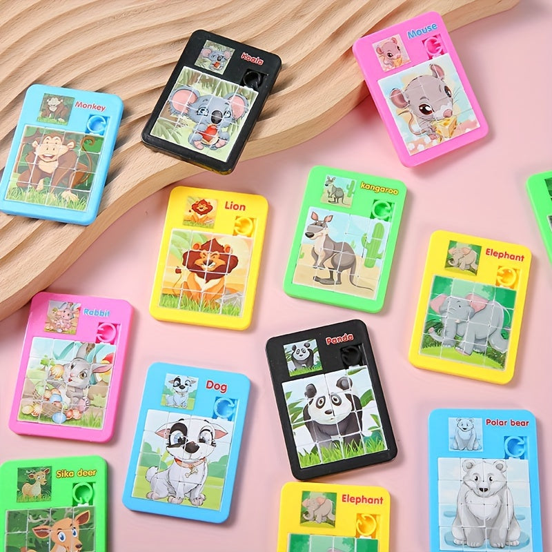 10-delige Schattige Dieren Puzzelset | Leuk Cadeau voor Kinderen (Verjaardag, Pasen, Halloween, Kerst) | Perfect als Pinata en Beloning