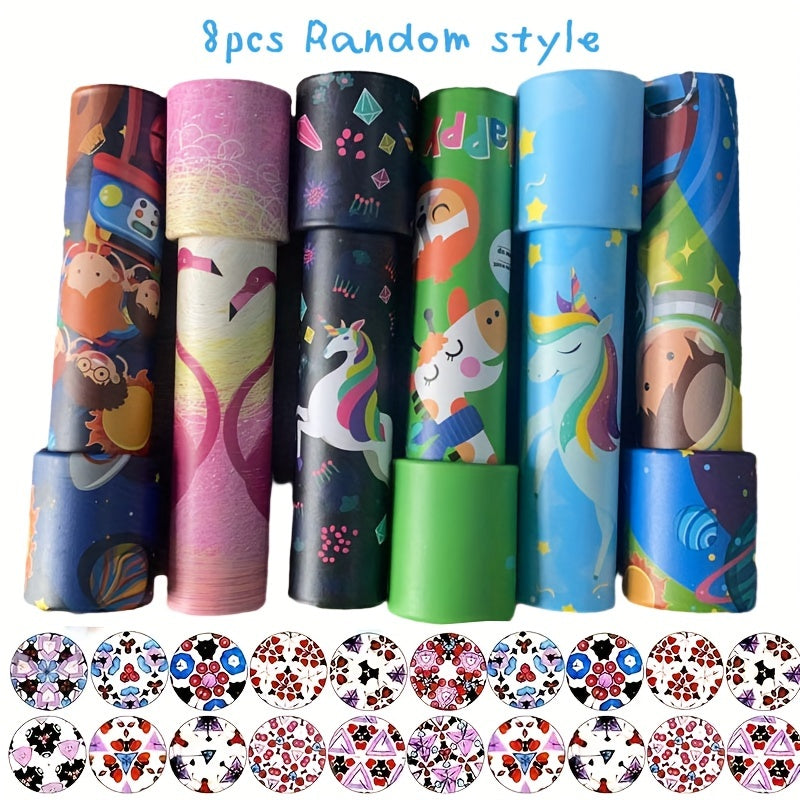 8 Stuks Klassieke Kaleidoscopen - Retro Prismalens Feestaccessoires, Perfect voor Fantasierijk Spel, Kerst & Feestdagencadeaus