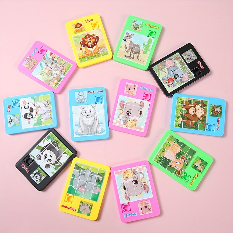 10-delige Schattige Dieren Puzzelset | Leuk Cadeau voor Kinderen (Verjaardag, Pasen, Halloween, Kerst) | Perfect als Pinata en Beloning