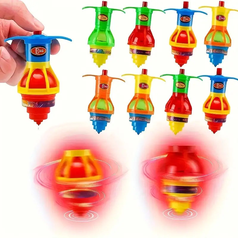 Glinsterende UFO Spinning Tops | Duurzame Gyroscopische Actie LED-verlichting voor kinderen