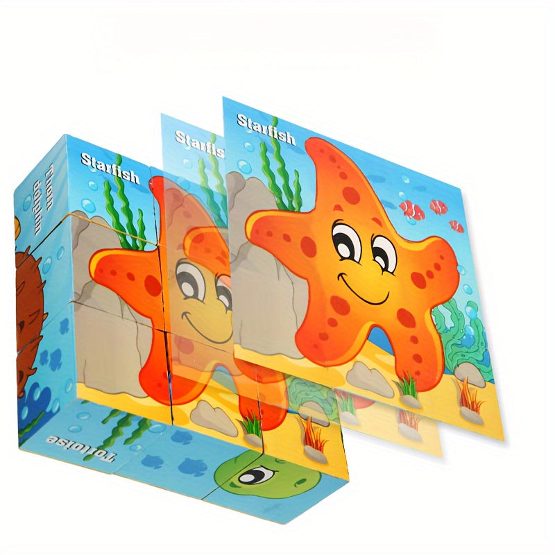 6 Zee Wereld Legpuzzels | Montessori Speelgoed voor Intelligentieontwikkeling en Educatieve Activiteiten voor Kinderen en Peuters