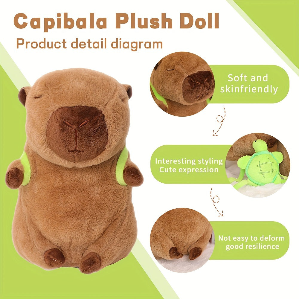 Knuffelige Capybara Pluche Dier | Comfortabel Polyester, Khaki/Mengkleuren, Ideaal voor Kinderen en Verzamelaars