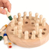 Houten Memory Match Stick Schaakspel | Educatieve Puzzel voor Kinderen van 3-6 Jaar & Volwassenen | Verbetert Geheugen & Cognitieve Vaardigheden | Ideaal voor Reizen & Cadeau