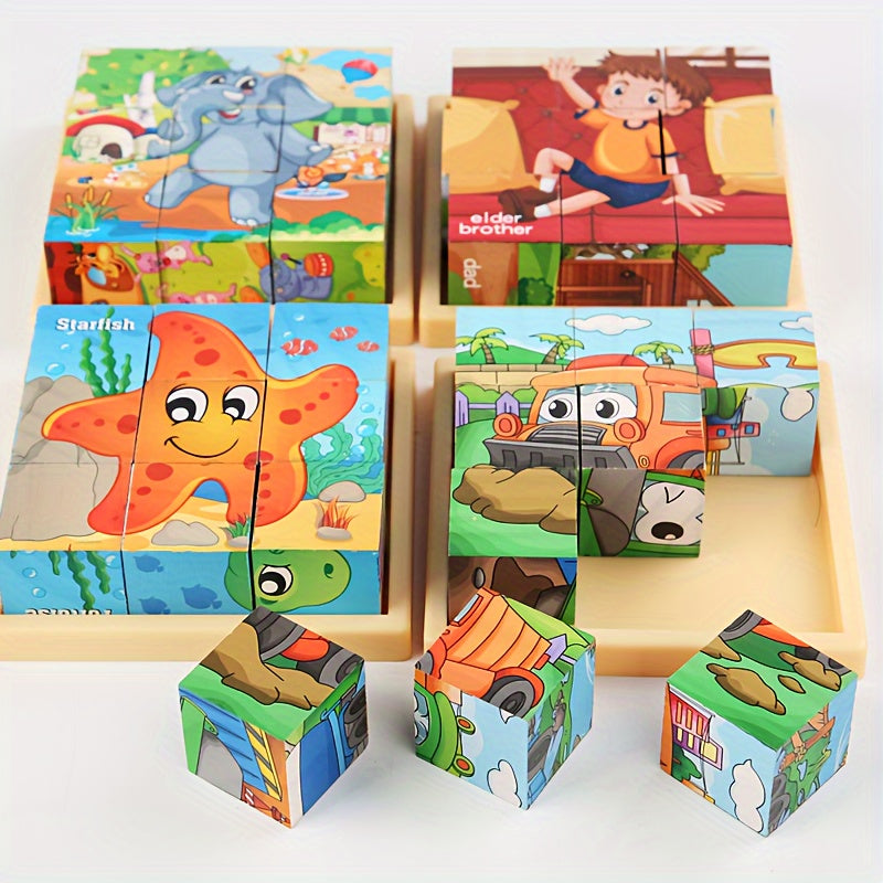 6 Zee Wereld Legpuzzels | Montessori Speelgoed voor Intelligentieontwikkeling en Educatieve Activiteiten voor Kinderen en Peuters