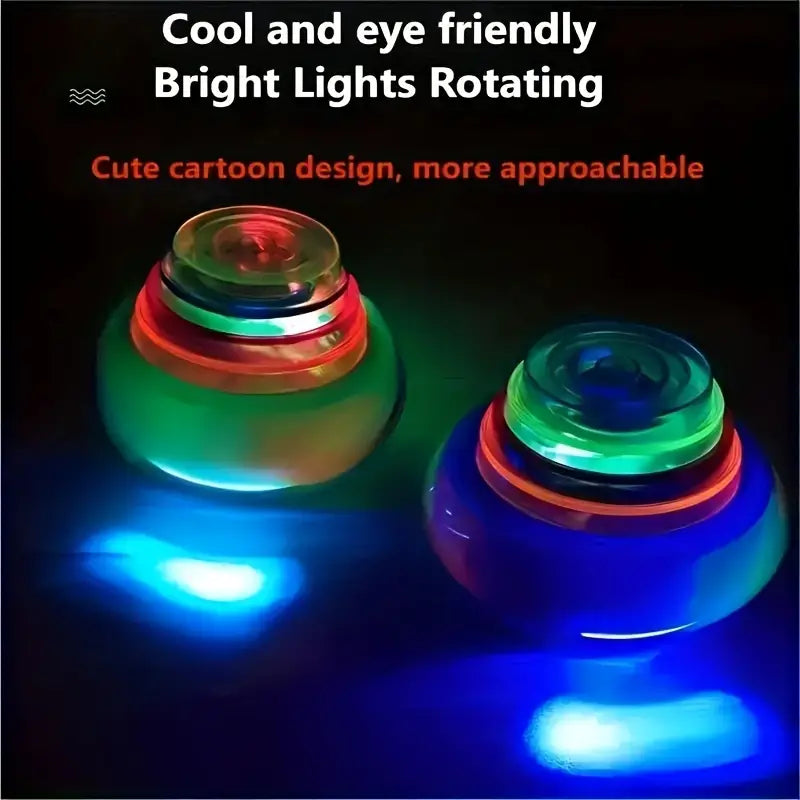 Kleurrijke Roterende Gyroscoop | LED Spinner met Muziek voor kinderen