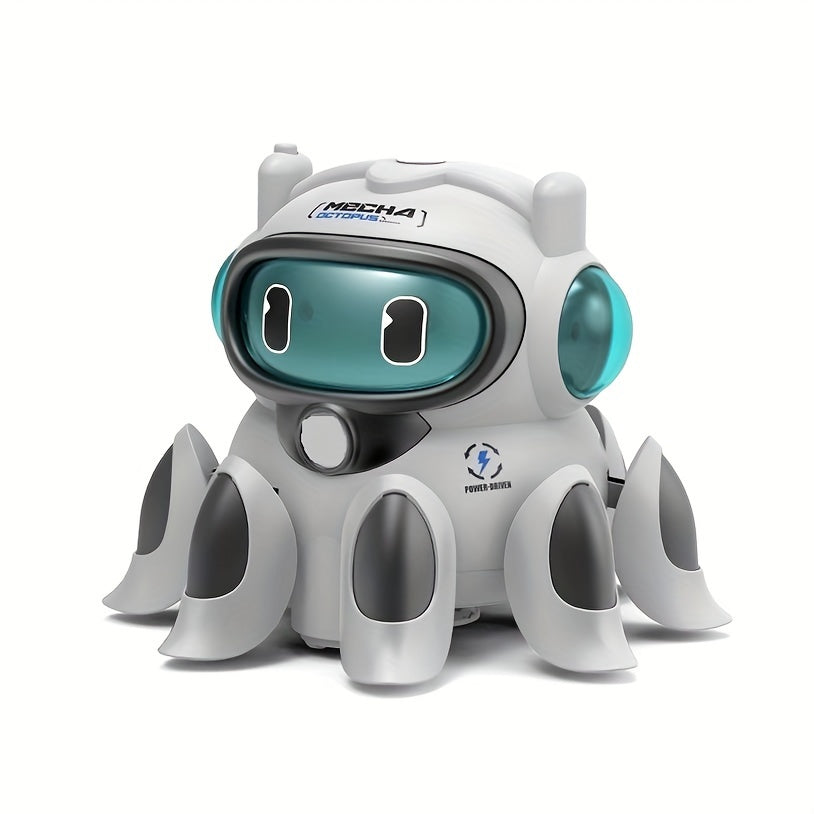 Schattige Octopus Robot Speelgoed - Mechanische Arm Robot met Sprayfunctie in Grijs/Wit | Leuk voor Feestjes & Cadeau voor Kinderen & Volwassenen