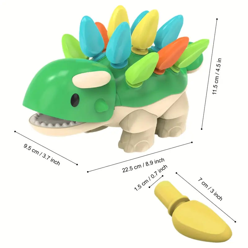 Montissori Groene Baby Dinosaurus Spel voor Moteriek Ontwikkeling