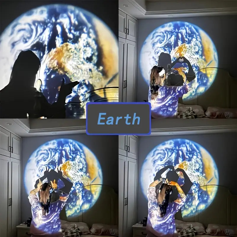 Planeet Projector LED Muurlamp met USB aansluiting l  voor Slaapkamer Kinderen & Peuters