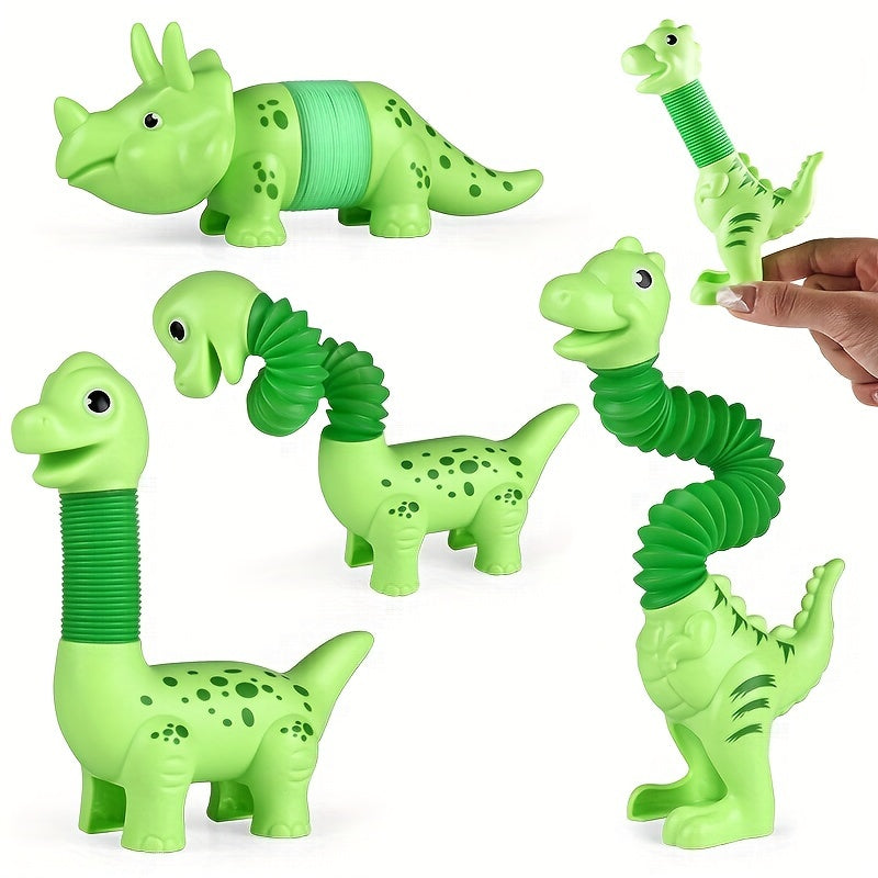 3-delige Dinosaurus Pop Tubes | Creatieve DIY T-Rex Sensorische Speeltjes voor Kinderen van 3-8 Jaar